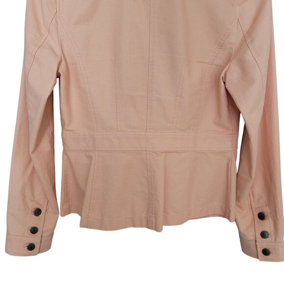 Ann Taylor Loft 3 Button Lightweight Jacket Womens Size 4 Peach Pockets - Picture 6 of 12